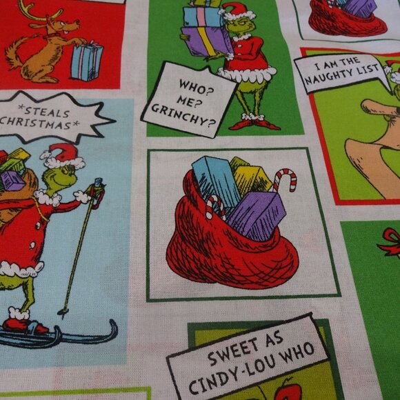Festive THE GRINCH, MAX & CINDY LOU WHO Handmade Pillowcase Fits a Stan/Queen - Picture 1 of 4